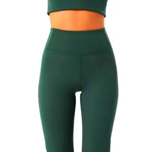 (S)🆕️🔥💚Twik by Simon's Ribbed Forest Green💚🔥 Leggings W13"× L35"